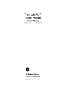 Marquette_TransportPro_-_Service_manual