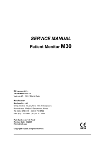 Mediana M-30 Patient Monitor - Service manual