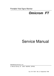 RGB Omicrom FT Patient Monitor - Service manual