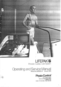 Physio-Control Lifepak 6 ECG - User and service manual