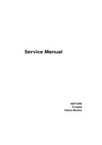 Siare Neptune Patient Monitor - Service manual