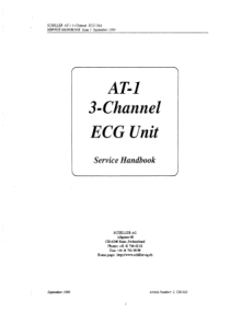 Schiller AT-1 ECG - Service manual (1999)
