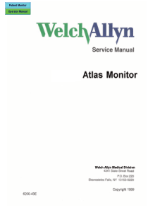 WelchAllyn_Atlas_Monitor_-_Service_manual