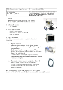 Welch Allyn Propaq Encore, CS Monitor - Maintenance guideline