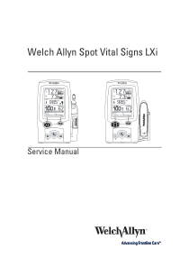 Welch Allyn Spot Vital Signs LXi Monitor - Service manual