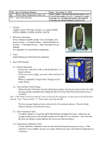 WelchAllyn Spot Vital Signs Monitor - Calibration procedure