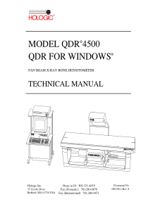 Hologic QDR-4500 Bone Densitometer - Service manual