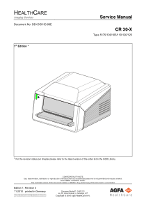 Agfa CR30-X Digitizer - Service manual