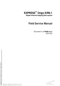 Instrumentarium Dental Express Origo Digital Intraoral Imaging Plate System - Service manual