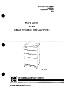 Kodak Ektascan 1120 Laserprinter - User manual