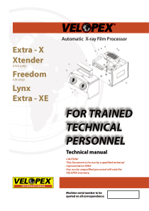 Gendex Velopex Extra-X Lynx X-Ray Film Developer - Service manual