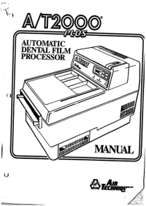 Air Techniques A-T 2000 Film Processor - Service manual