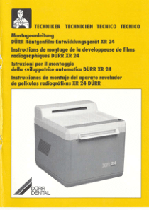Dürr XR24 Developer - Service manual