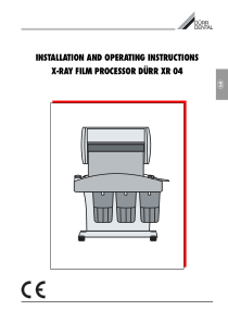 Dürr Film Processor XR4 - User manual