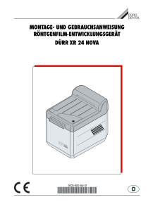Dürr XR24Nova Developer - User and maintenance manual