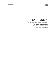 Instrumentarium Dental Express Imaging Plate System - User manual