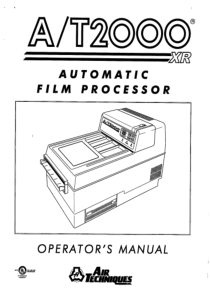 Air Techniques A-T 2000 Film Processor - User manual