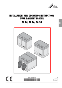Dürr Daylight Loader - User manual