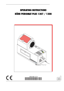 Dürr Periomat 1307 - User manual