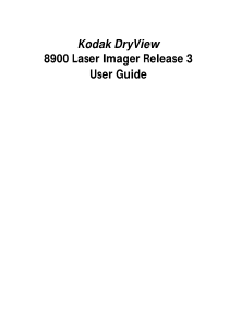 Kodak DryView 8900 - User guide