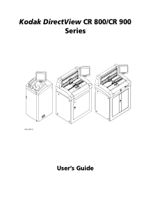 Kodak DirectView CR800, CR900 Digital Film Processor - User manual
