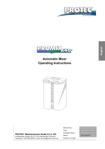 Protec Promix A40 - User manual