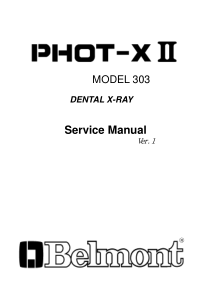 Belmont Phot-X II Dental X-Ray - Service manual