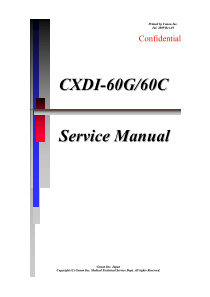 Canon CXDI-60 X-Ray - Service manual