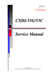 Canon CXDI-55 X-Ray - Service manual