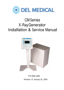 DEL Medical CMP 200 X-Ray - Service manual