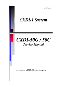 Canon CXDI-50 X-Ray - Service manual (2007)
