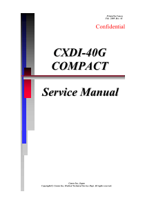 Canon CXDI-40G X-Ray - Service manual