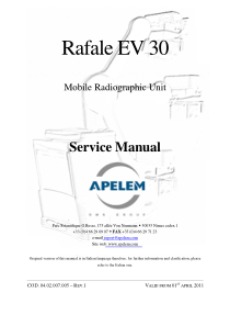 Apelem Rafale EV 30 - X-Ray - Service manual