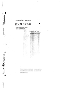 Dong-A DXG 325 X-Ray - Service manual