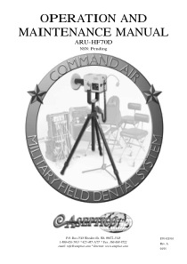 Aseptico ARU-HF70 Field Dental X-Ray - Maintenance manual