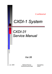 Canon CXDI-31 X-Ray - Service manual