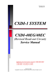 Canon CXDI-40EG X-Ray - Service manual