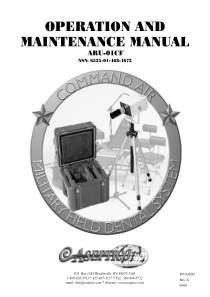 Aseptico ARU-01 Field Dental X-Ray - Maintenance manual