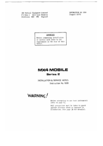 GEC MX-4 Mobile - Service manual