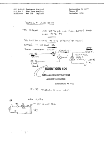 GEC Roentgen 500 X-Ray - Service manual