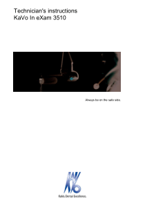 Kavo In eXam 3510 Digital X-Ray - Service manual