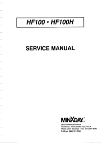 Minxray HF-100 X-Ray - Service manual