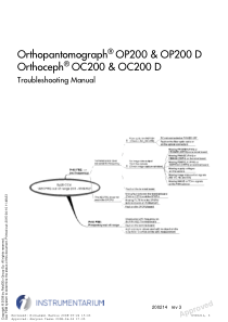 Instrumentarium Dental OP-200 Dental Panorama X-Ray - Troubleshooting manual