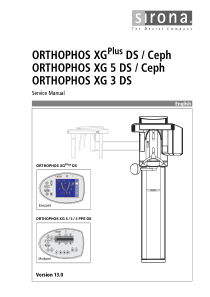 Sirona Orthophos XG Dental X-Ray - Service manual