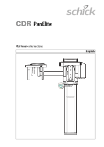 Sirona CDR PanElite Dental X-Ray - Maintenance manual