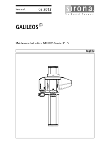 Sirona Galileos Plus Dental X-Ray - Maintenance manual