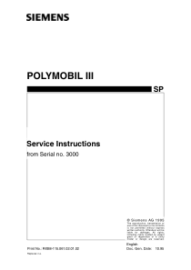 Siemens Polymobil 3 - Service instructions