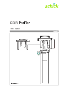Sirona CDR PanElite Dental X-Ray - Service manual