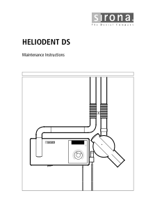 Sirona Heliodent Dental X-Ray - Maintenance instruction