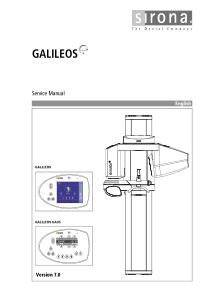 Sirona Galileos Dental X-Ray - Service manual
